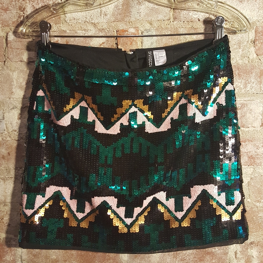 Sequin Mini Skirt